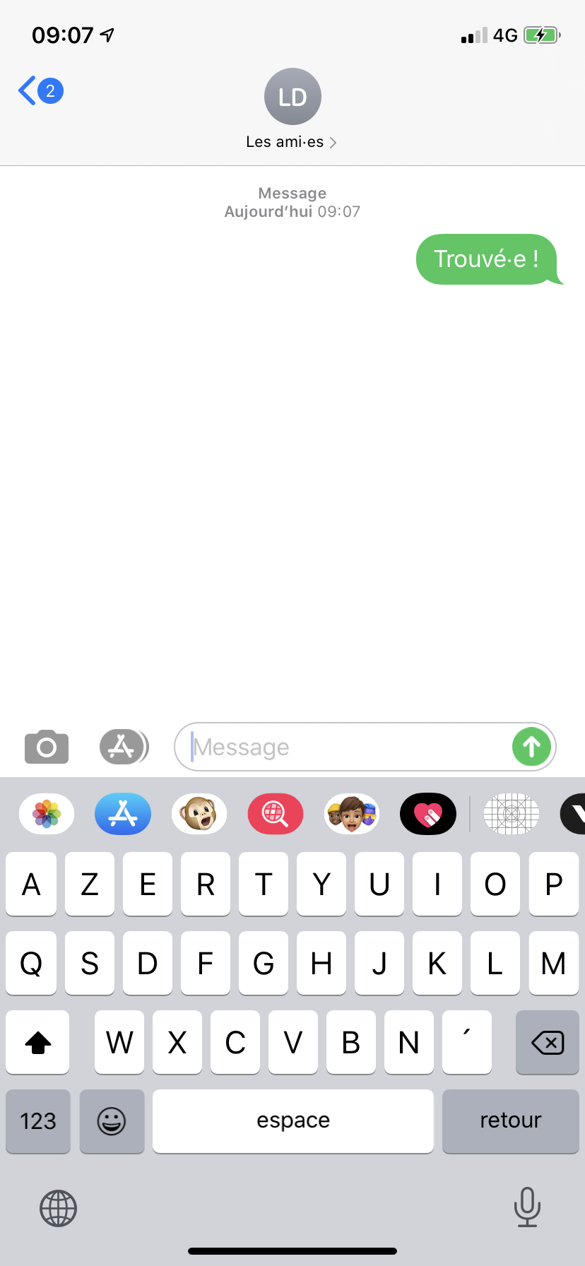  Le point médian sur iPhone 